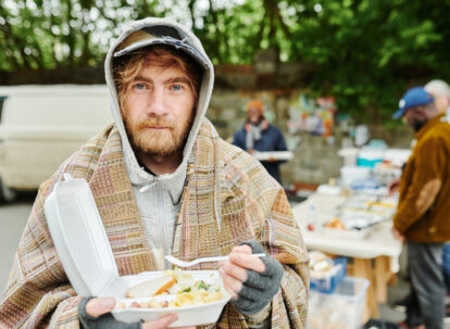 California United Aid Foundation Homeless man
